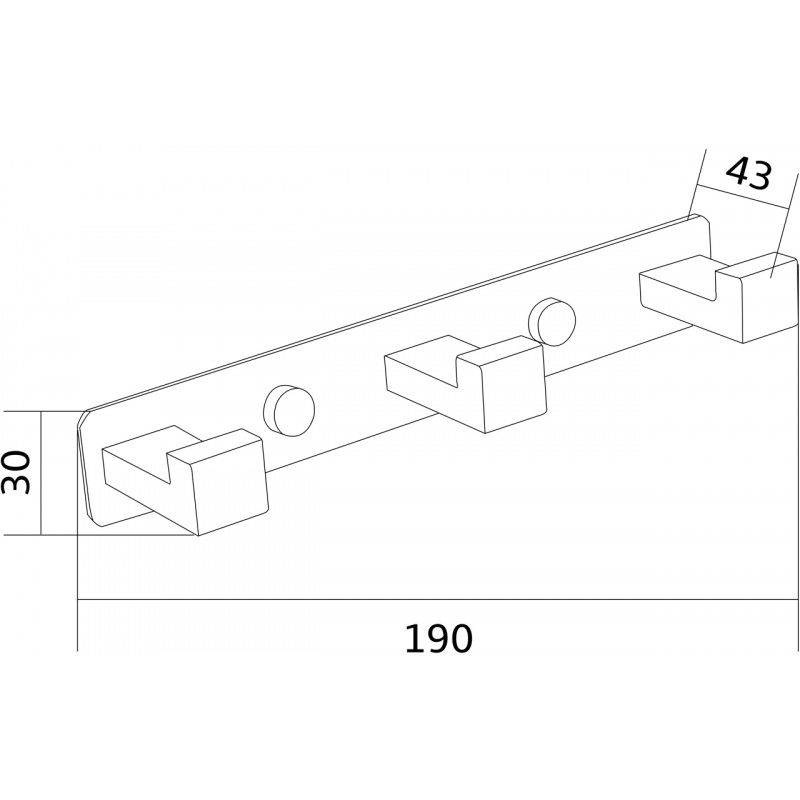 Mexen dräifacher Handdicher-Hook, schwaarz - 709263-70