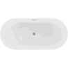 Mexen Paola freestanding fluted bathtub 150 x 75 cm, white matte, brushed copper overflow - 52721507501-65