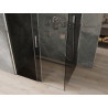 Mexen Omega liugustega dušinurk 120 x 80 cm, grafiit, kroom - 825-120-080-01-40