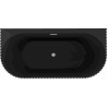Mexen Sella freestanding ribbed bathtub for wall 150 x 75 cm, black matte, brushed nickel overflow - 52711507571-97