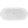 Mexen Paola freistehende geriffelte Badewanne 170 x 80 cm, weiß glänzend, Überlauf gebürsteter Nickel - 52721708000-97