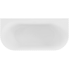 Mexen Sella freistehende an der Wand montierte Riffelbadewanne 170 x 80 cm, weiß glänzend, weißer Überlauf - 52711708000-20