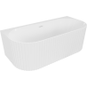 Mexen Sella vrijstaande muur badkuip geribbeld 170 x 80 cm, wit glans, witte overloop - 52711708000-20