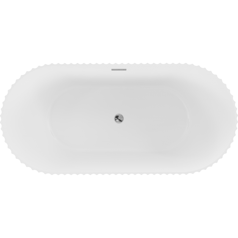 Mexen Paola baignoire autoportante rainurée 170 x 80 cm, blanc mat, trop-plein chrome - 52721708001-01