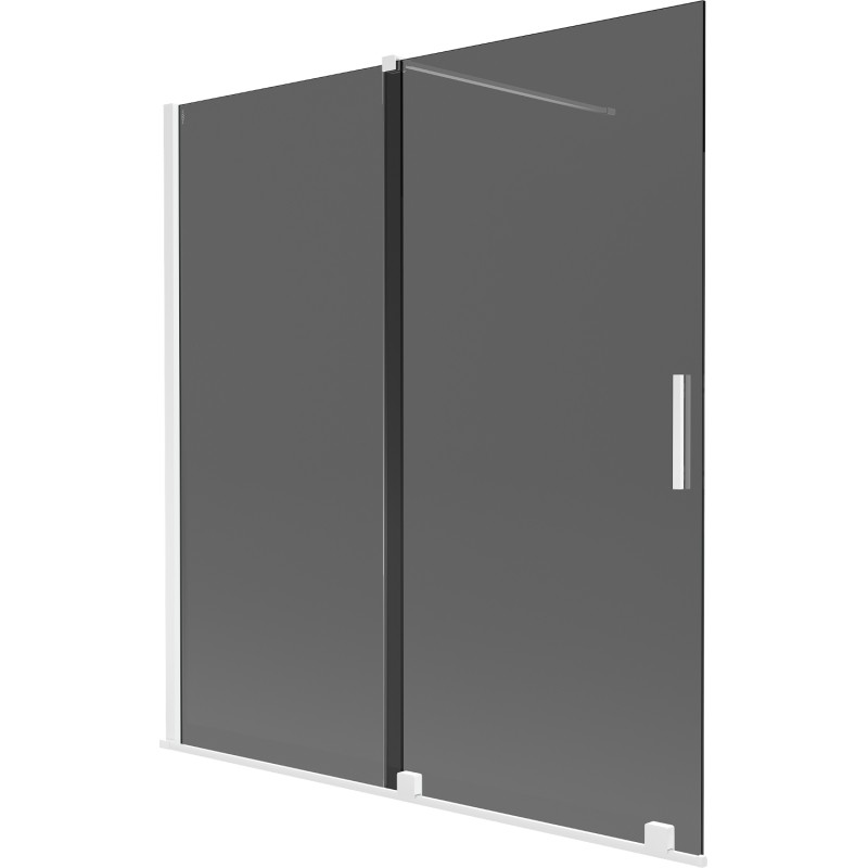 Mexen Velar vannitoa kahe tiivaga lükanduks 150 x 150 cm, grafiit, valge - 896-150-000-41-20
