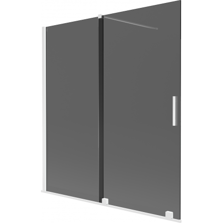 Mexen Velar mampara de bañera corredera de 2 paneles 150 x 150 cm, grafito, blanco - 896-150-000-41-20