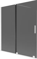 Mexen Velar 2-wing sliding bath screen 150 x 150 cm, graphite, white - 896-150-000-41-20