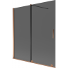 Mexen Velar vanninurka kahele hõlmatav liuguks 150 x 150 cm, grafiit, roosa kuld - 896-150-000-41-60