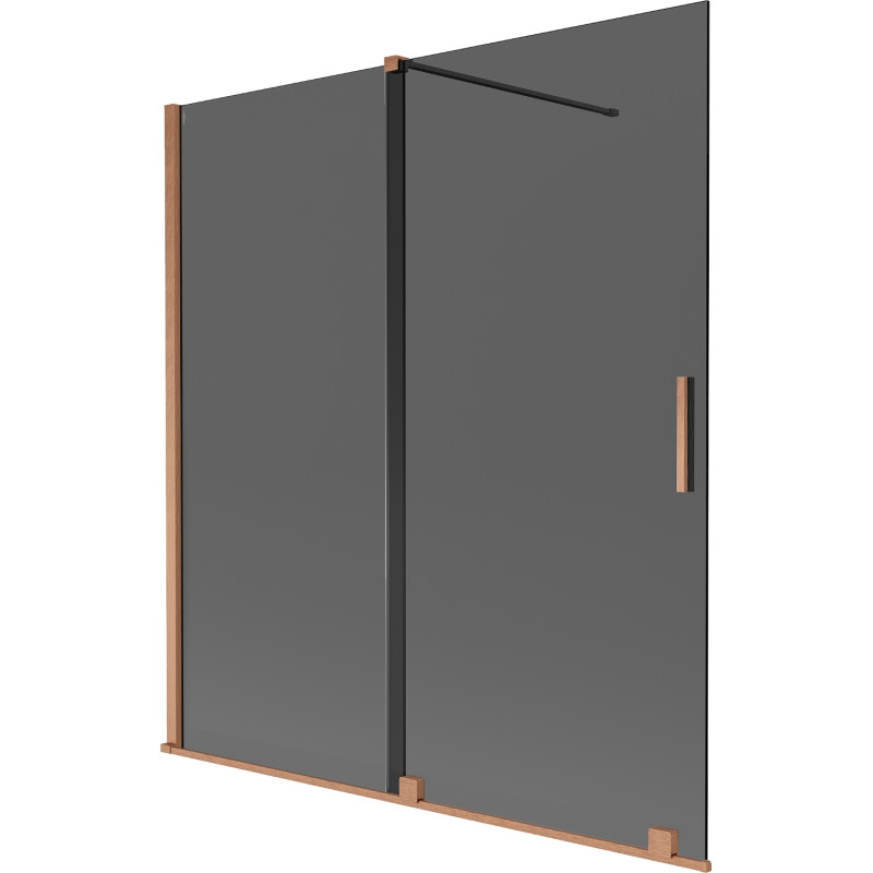 Mexen Velar vannikaitse, 2-osaline lükanduks, 150 x 150 cm, grafiit, harjatud vask - 896-150-000-41-65