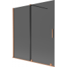 Mexen Velar 2-krilni klizni paravan za kadu 150 x 150 cm, grafit, brušena bakra - 896-150-000-41-65