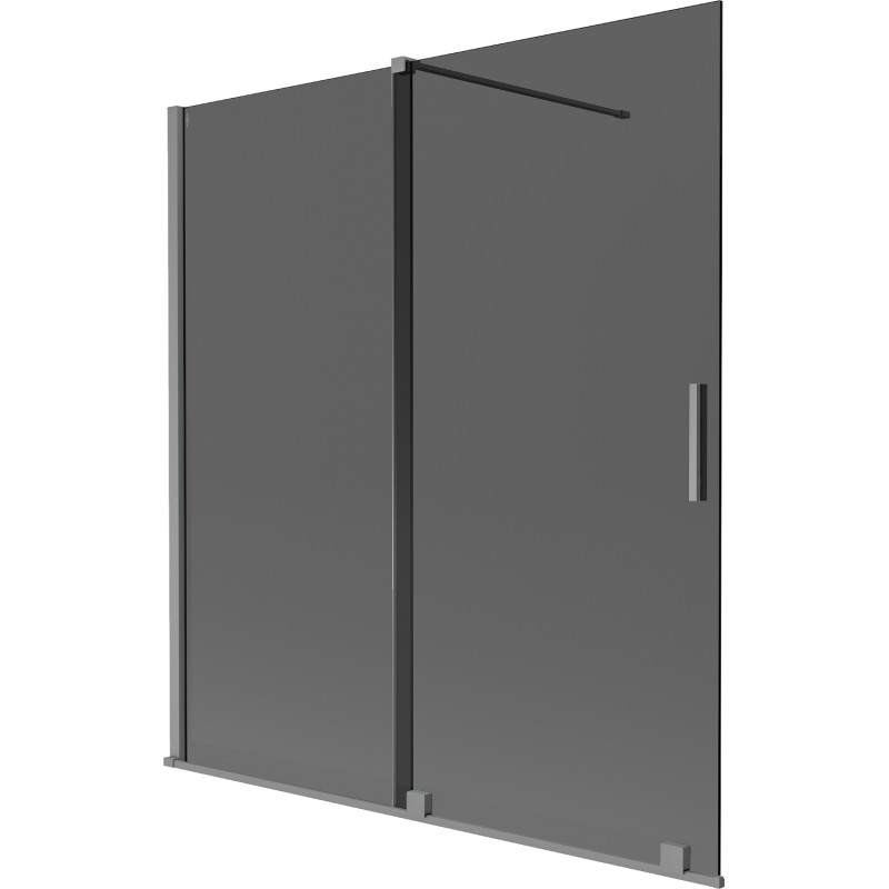 Mexen Velar vannitoa lükanduks 2-osaline, 150 x 150 cm, grafiit, püssimetall - 896-150-000-41-95