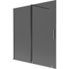 Mexen Velar pantalla de ducha de 2 paneles deslizantes 150 x 150 cm, grafito, metal negro - 896-150-000-41-95