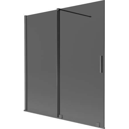 Mexen Velar parawan nawannowy 2-skrzydłowy rozsuwany 150 x 150 cm, grafit, gun gray szczotkowany - 896-150-000-41-66