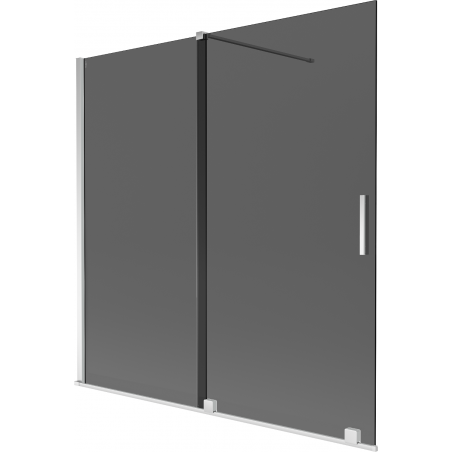 Mexen Velar 2-wing sliding bath screen 160 x 150 cm, graphite, chrome - 896-160-000-41-01