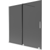 Mexen Velar paratia per vasca da bagno a 2 ante scorrevoli 160 x 150 cm, grafite, cromo - 896-160-000-41-01