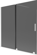 Mexen Velar parawan nawannowy 2-skrzydłowy rozsuwany 160 x 150 cm, grafit, biały - 896-160-000-41-20