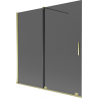Mexen Velar 2-leaf sliding bath screen 160 x 150 cm, graphite, gold - 896-160-000-41-50