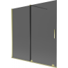Mexen Velar Duschwand 2-flügelig schiebbar 160 x 150 cm, Graphit, Gold - 896-160-000-41-50