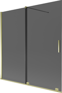 Mexen Velar kaheosaline vanni ekraan 160 x 150 cm, grafiit, kuldne - 896-160-000-41-50