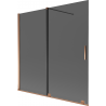 Mexen Velar parete doccia 2 ante scorrevoli 160 x 150 cm, grafite, oro rosa - 896-160-000-41-60
