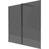Mexen Velar 2-panel sliding shower screen 160 x 150 cm, graphite, brushed gun gray - 896-160-000-41-66