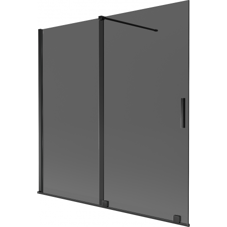 Mexen Velar badwand 2-delige schuifwand 160 x 150 cm, grafiet, zwart - 896-160-000-41-70