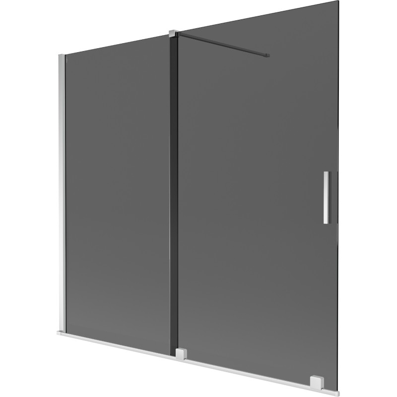 Mexen Velar vannitoa kahepoolne lükanduks 170 x 150 cm, grafiit, kroom - 896-170-000-41-01