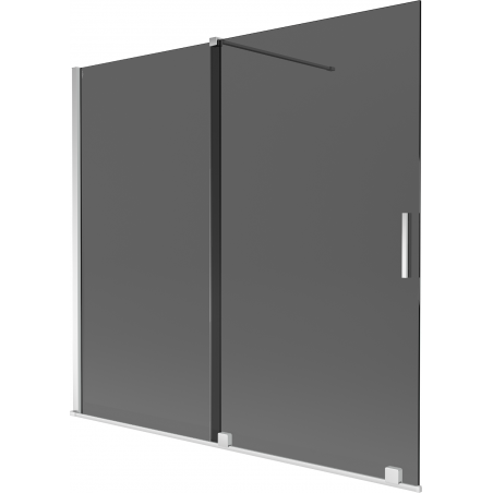 Mexen Velar badwand scherm 2-delige schuif 170 x 150 cm, grafiet, chroom - 896-170-000-41-01