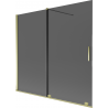 Mexen Velar 2-panel sliding bath screen 170 x 150 cm, graphite, gold - 896-170-000-41-50