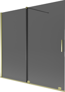 Mexen Velar 2-osaline vannitoa lükanduks 170 x 150 cm, grafiit, kuldne - 896-170-000-41-50