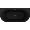 Mexen Sella freistehende, wandnahe, geriffelte Badewanne 170 x 80 cm, schwarz matt, Überlauf gold - 52711708071-50