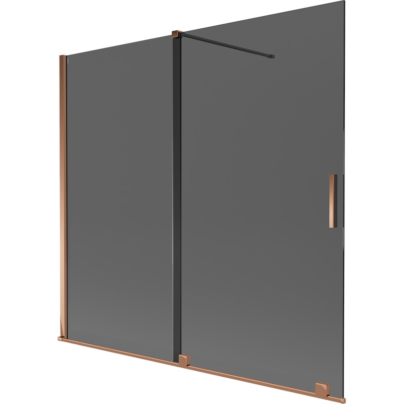 Mexen Velar vannimatiga kahetaktiline kaheosaline lükanduks 170 x 150 cm, grafiit, roosa kuld - 896-170-000-41-60