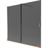 Mexen Velar 2-panel sliding bath screen 170 x 150 cm, graphite, rose gold - 896-170-000-41-60