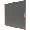 Mexen Velar klizni paravan za kadu s 2 krila, klizni, 170 x 150 cm, grafit, brušena bakar - 896-170-000-41-65
