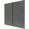 Mexen Velar mampara de ducha de 2 hojas deslizantes 170 x 150 cm, grafito, cobre cepillado - 896-170-000-41-65