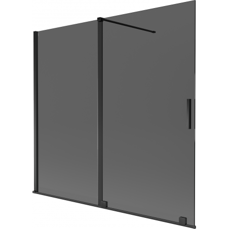 Mexen Velar Duschwand 2-flügelig verschiebbar 170 x 150 cm, Grafit, Schwarz - 896-170-000-41-70
