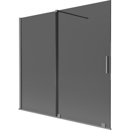 Mexen Velar kahene kokkupandav vannisein 170 x 150 cm, grafiit, gun metal - 896-170-000-41-95