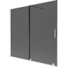 Mexen Velar painel de banho de 2 asas deslizantes 170 x 150 cm, grafite, níquel escovado - 896-170-000-41-97