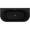 Mexen Sella Freistehende Wandbadewanne geriffelt 170 x 80 cm, schwarz matt, Überlauf gebürstetes Kupfer - 52711708071-65