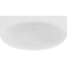 Mexen Bruna freistehende wandnahe Badewanne 150 x 82 cm, weiß glänzend, weißer Überlauf - 52731508200-20