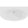 Mexen Bruna freistehende Vorwand-Badewanne 150 x 82 cm, weiß glänzend, Überlauf gebürstetes Kupfer - 52731508200-65