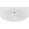 Mexen Bruna freistehende halbeinbau Badewanne 150 x 82 cm, weiß glänzend, Überlauf gun gray gebürstet - 52731508200-66