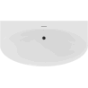 Mexen Bruna freistehende wandnahe Badewanne 150 x 82 cm, weiß glänzend, schwarzer Überlauf - 52731508200-70