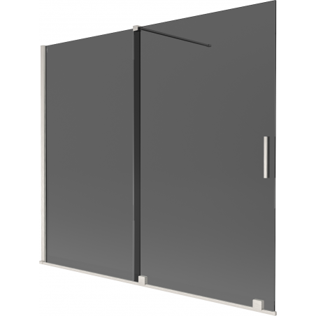 Mexen Velar 2-Panel Sliding Bathtub Screen 180 x 150 cm, Graphite, Brushed Nickel - 896-180-000-41-97
