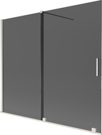 Mexen Velar badwand 2-delige schuifdeur 180 x 150 cm, grafiet, geborsteld nikkel - 896-180-000-41-97