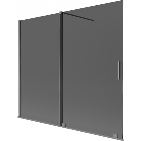 Mexen Velar 2-panel sliding bath screen 180 x 150 cm, graphite, gun metal - 896-180-000-41-95