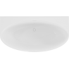 Mexen Bruna freistehende an die Wand montierte Badewanne 170 x 88 cm, weiß glänzend, weißer Überlauf - 52731708800-20