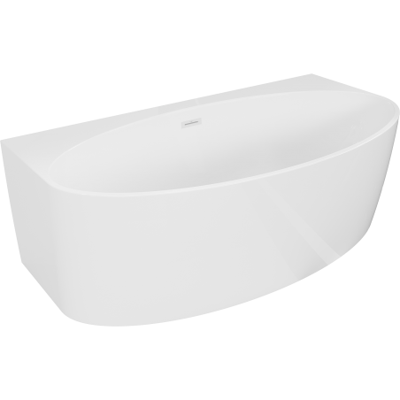 Mexen Bruna freistehende an die Wand montierte Badewanne 170 x 88 cm, weiß glänzend, weißer Überlauf - 52731708800-20
