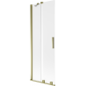 Mexen Velar parawan nawannowy 2-skrzydłowy rozsuwany 70 x 150 cm, szron, złoty - 896-070-000-31-50