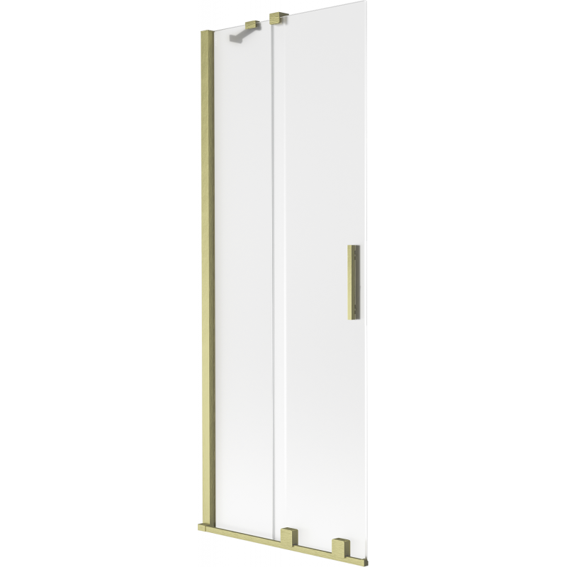 Mexen Velar parawan nawannowy 2-skrzydłowy rozsuwany 70 x 150 cm, szron, złoty szczotkowany - 896-070-000-31-55